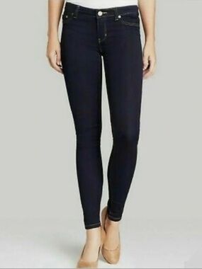 Michael Kors Dark Blue Skinny Mid Rise Jeans Like New, Size 8